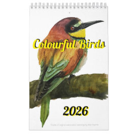 Bunte Vögel Kalender 2026