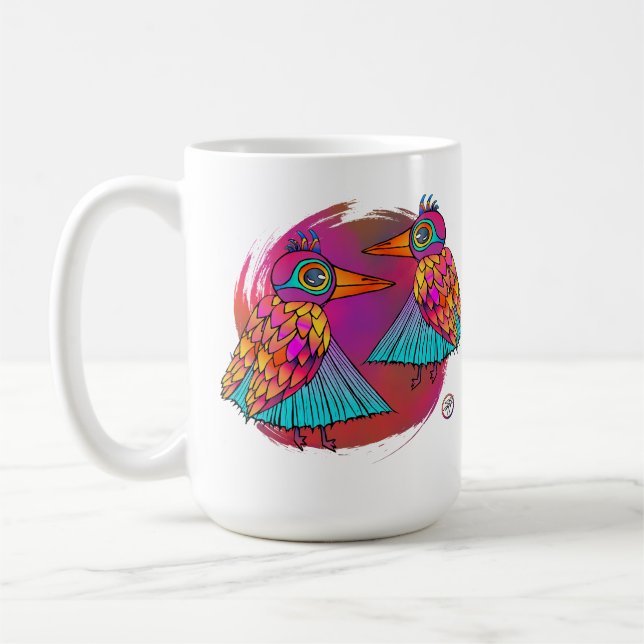 Bunte Vögel Tasse (Links)