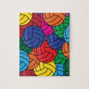 Bunte Volleyball-Collage Puzzle