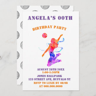 Bunte Volleyball Geburtstagsparty lädt ein