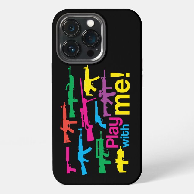 Bunte Waffen iPhone Hülle (Hinten)