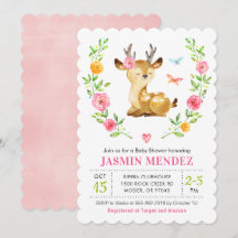 Bunte Wald-Wald-Baby-Shower-Streudecke Hirsch