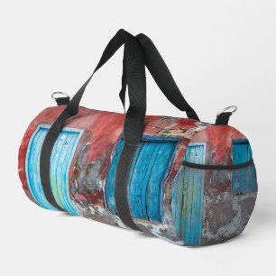 Bunte Wand, Tür und Fensterläden Duffle Bag