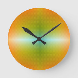 Bunte Wanduhr mit Farbverlaufgesicht 