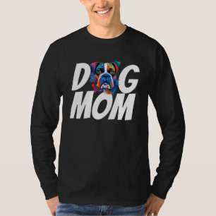 Bunte Wasserfarbe Boxer-Mutter-Hundemama T-Shirt