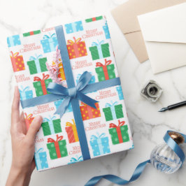 Bunte Weihnachts-Geschenkboxen Winterferien Geschenkpapier