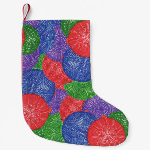 Bunte Weihnachtsbälle Strumpf Kleiner Weihnachtsstrumpf