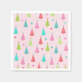 Bunte Weihnachtsbaum-Feiertags-Papier-Servietten Serviette