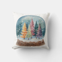 Bunte Weihnachtsbaum-Wald-Schneekugel