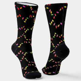 Bunte Weihnachtsbeleuchtung Weihnachten Socken