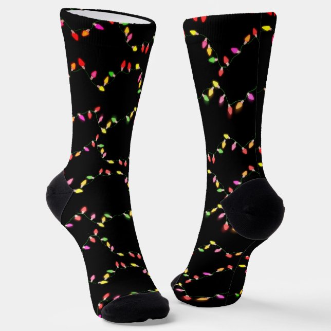Bunte Weihnachtsbeleuchtung Weihnachten Socken (Gewinkelt)