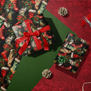 Bunte Weihnachtsfeiertage Weihnachtsfeiertage Strü Geschenkpapier