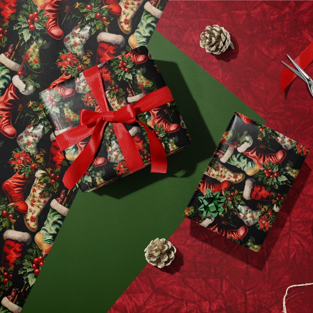 Bunte Weihnachtsfeiertage Weihnachtsfeiertage Strü Geschenkpapier (Von Creator hochgeladen)