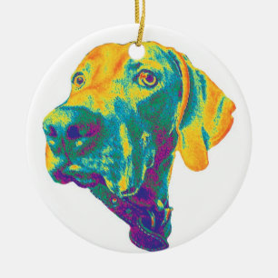 Bunte weimaraner Verzierung Keramik Ornament