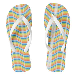 Bunte Wellenlinien Flip Flops