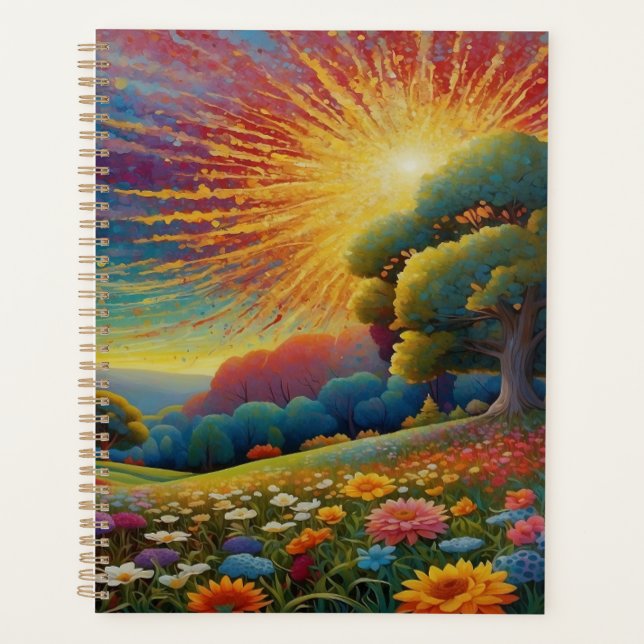 Bunte Wiesenblumen Kunst Planer (Vorderseite)