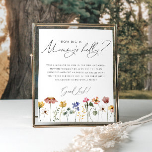 Bunte Wildblume Wie groß ist Mamas Bauch Poster