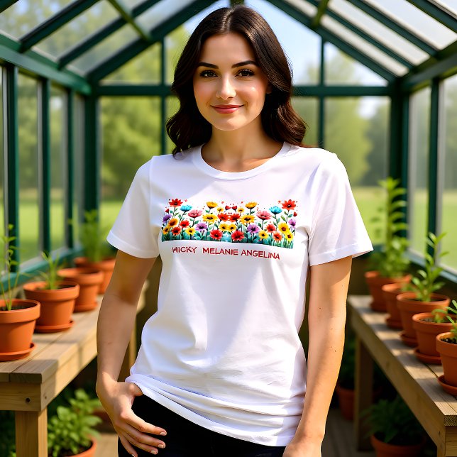 Bunte Wildblumen-Pflanzen-Mama Tri-Blend Shirt (Von Creator hochgeladen)