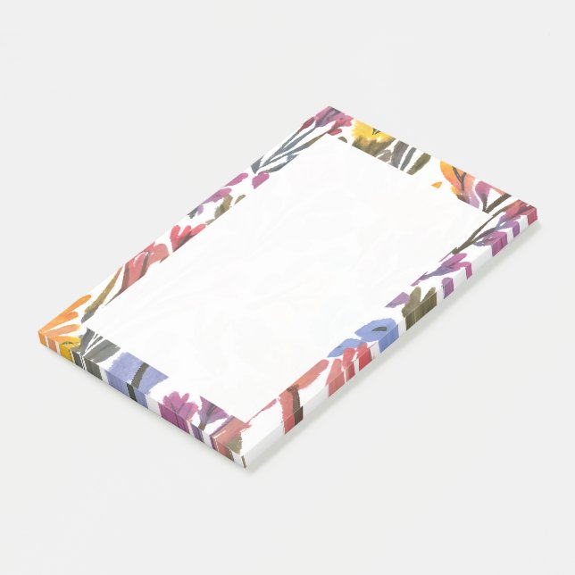 Bunte Wildblumen-Tages-Notizzettel Post-it Klebezettel (angewinkelt)