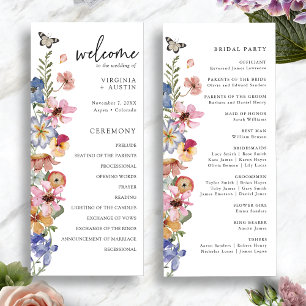 Bunte Wildblumenhochzeit Programm