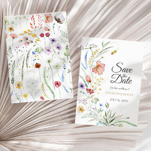 Bunte Wildblumenwiese Karte zur Vorabanzeige des T