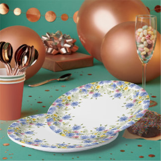 Bunte Wildblumenwiese Pappteller