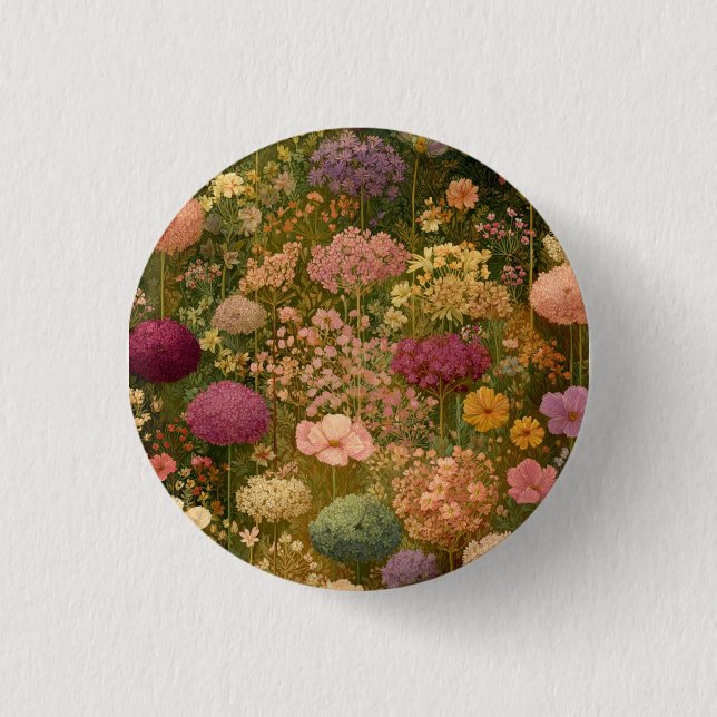 Bunte Wildblumenwiesen 3 Button (Vorderseite)