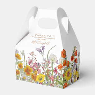 Bunte Wilde Blumen Land Zukunft Frau Blumen- Geschenkschachtel