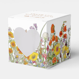 Bunte Wilde Blumen Land Zukunft Frau Blumenartig Geschenkschachtel