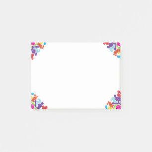Bunte Wirbel Posten-it® Anmerkungen Post-it Klebezettel