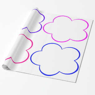 Bunte Wolken Verpackungspapier Geschenkpapier