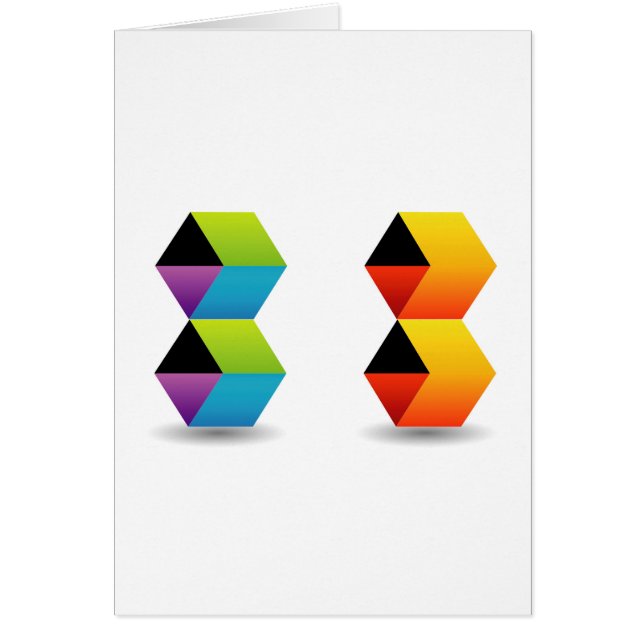 bunte Würfel und Schatten (Vorne)