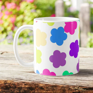 Bunte Y2K Wildblume Fette Retro Frühjahrs Küche Kaffeetasse