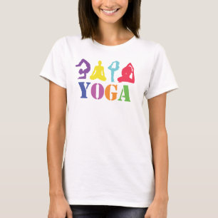 Bunte Yoga-Entwurfs-Spitze T-Shirt