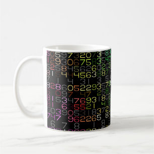 bunte Zahlen Tasse
