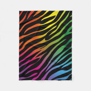 Bunte Zebrabeschaffenheit Fleecedecke