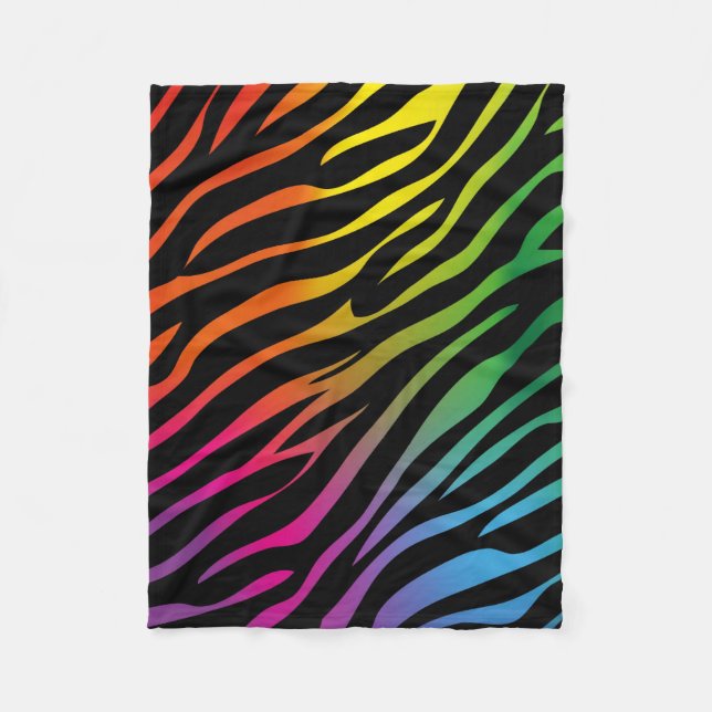 Bunte Zebrabeschaffenheit Fleecedecke (Vorderseite)