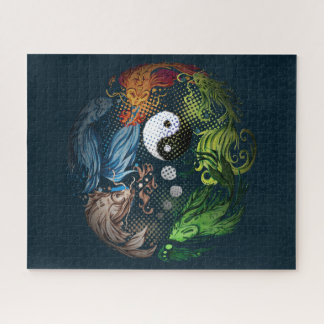 Bunte Zen Koi Fische Puzzle