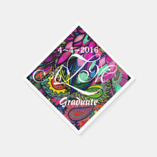 Bunte Zen-Verwicklungs-Monogramm-Servietten Serviette