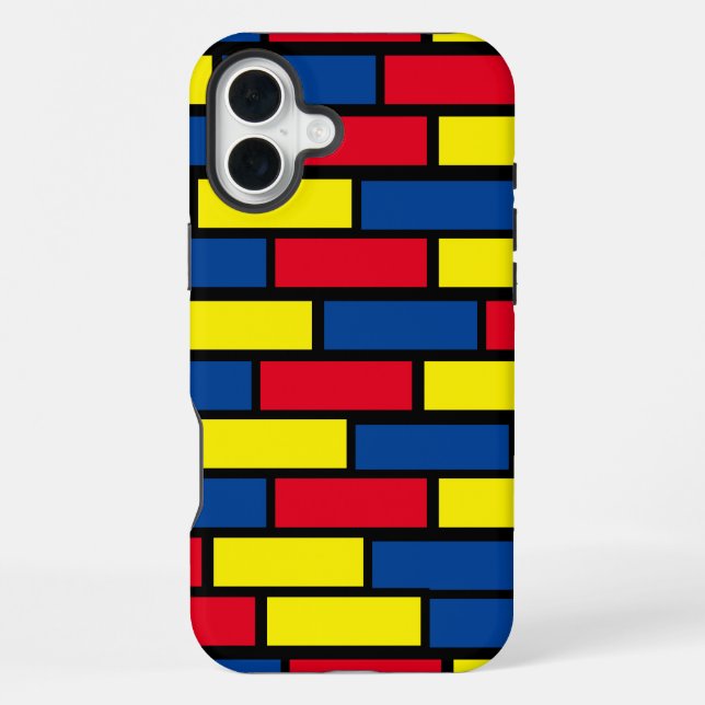 Bunte Ziegel Telefonhülle iPhone Hülle (Rückseite)