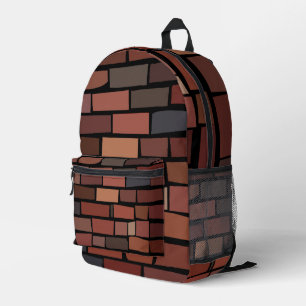 Bunte Ziegelwand Bedruckter Rucksack