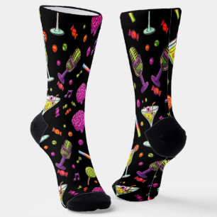 Bunte Zombie-Party-Chaos für Halloween Socken