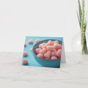 Bunte Zucker-Herzen  Valentinsgruß Feiertagskarte