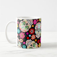 Bunte Zuckerschädel-und