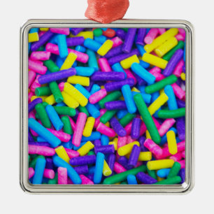 Bunte Zuckerstreusel Ornament Aus Metall