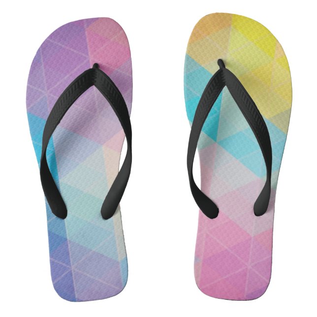 Bunter abstrakter Dreieckhintergrund Flip Flops (Fußbett)