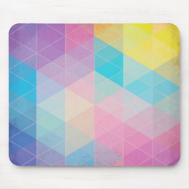 Bunter abstrakter Dreieckhintergrund Mousepad (Vorne)