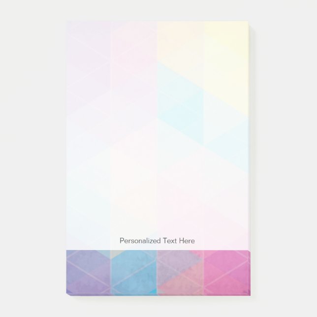 Bunter abstrakter Dreieckhintergrund Post-it Klebezettel (Vorderseite)