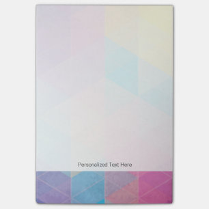 Bunter abstrakter Dreieckhintergrund Post-it Klebezettel