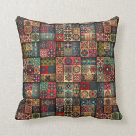 Bunter abstrakter Fliesenmusterentwurf Kissen